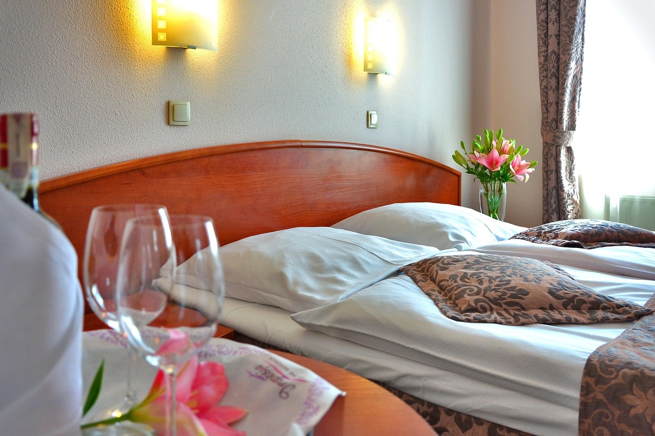 Classic Room at Momentjoy with styled bedding